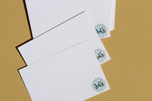 Custom Adult Stationary: Stamp'd Greens
